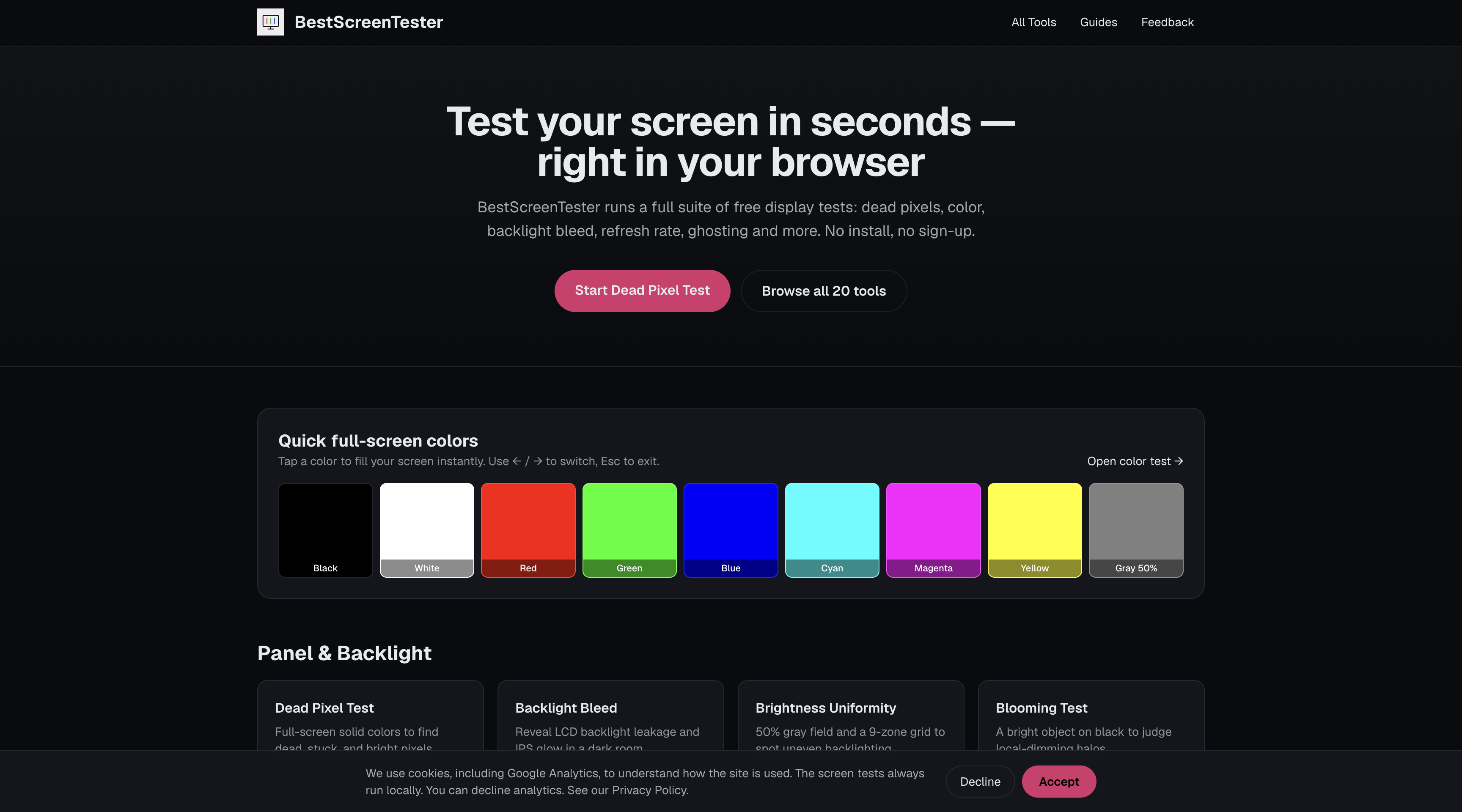 BestScreenTester screenshot